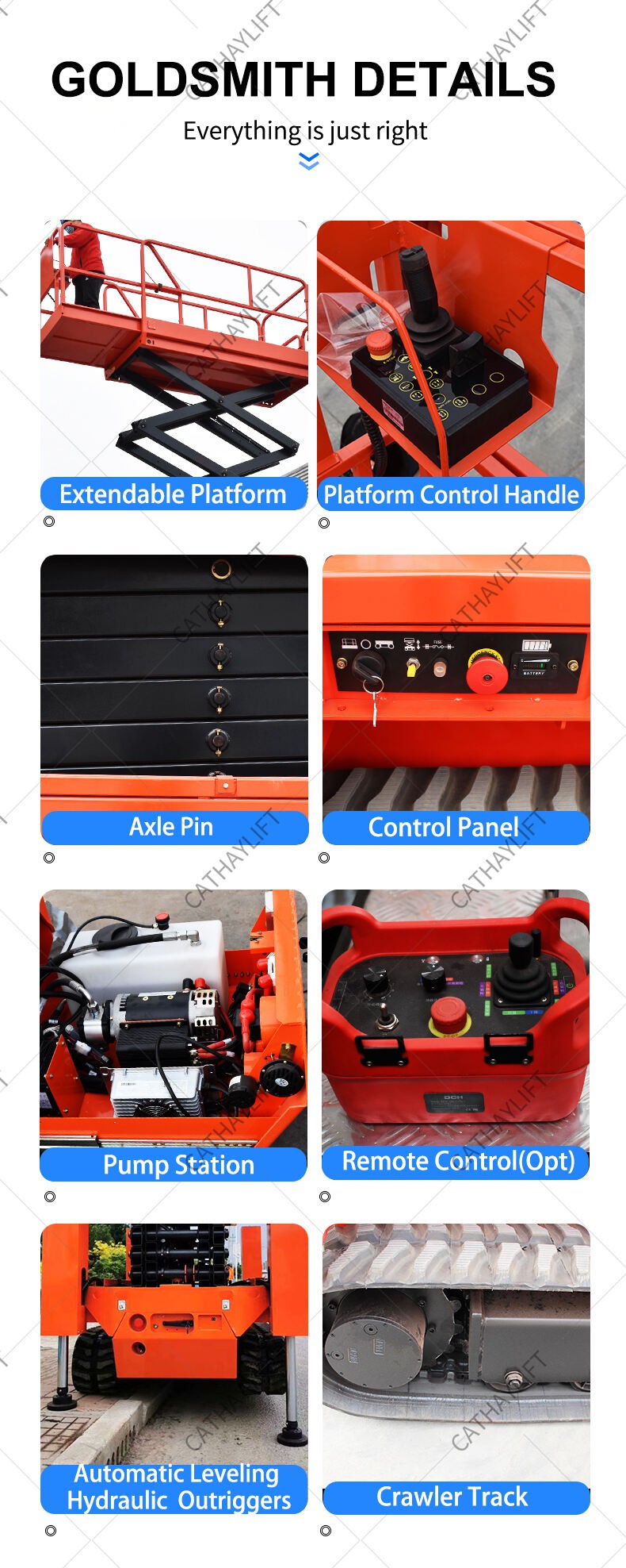 Track crawler all terrain scissor lift-Shandong Cathay Machinery Co Ltd 1